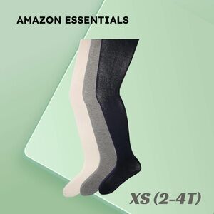 🆕🏷️*NWT* AMAZON ESSENTIALS | XS 2-4T | 3-pack Cotton Tights